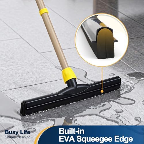 Yocada Floor Squeegee Scrubber Adjustable Telescopic Pole Heavy Duty 54.3"