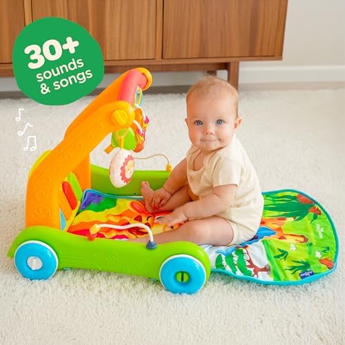Move2Play, Kick & Play Piano Baby Mat | Grow with Me 4-in-1 | Tummy Time Play Mat, Sit-to-Stand, Musical Activity Gym & Infant Push Walker | for Babies 0-6 & 6-12 Months