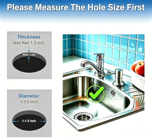Soap Dispenser for Kitchen Sink, Countertop/Built in Dish Soap Dispenser