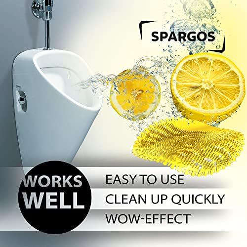 Spargos Urinal Screen Deodorizer, 50 Pack Cakes and Pads