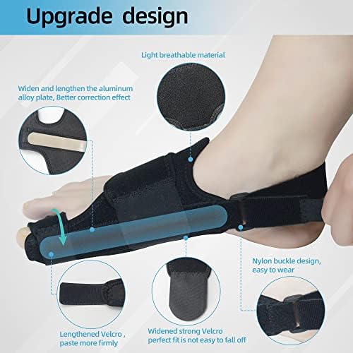 MOONSMILE 1 Pair Foot Bunion Corrector for Women & Men, Night Bunion Splint, Big Toe Straightener, Foot Gear Bunion Brace for Pain Relief