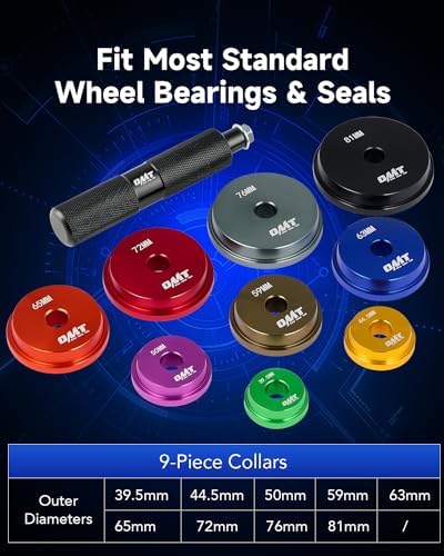 OMT Bearing Press Kit, 10pc Bearing Race and Seal Driver Set