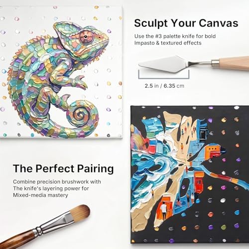 Nicpro 30pcs Paint Brush Set for Acrylic Painting, Oil, Watercolor, Gouache