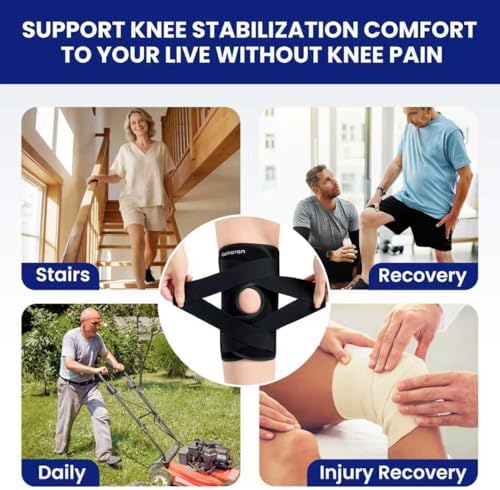 Galvaran Knee Brace for Men & Women - ACL, MCL, Meniscus Tear Support & Arthritis Pain Relief - Stabilizing Knee Braces Support with Side Stabilizers & Patella Gel Pad