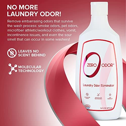 Zero Odor Laundry Odor Eliminator for Clothes, In-Wash Odor Eliminator