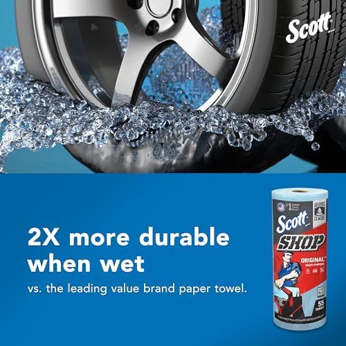 Scott Kimberly-Clark Professional Logistics Supply 75130KC Scott Shop Towels Blue 11 plug X 10,4 plug (27,9cm X 26,4cm), 1 Roll, 55 Per Pack