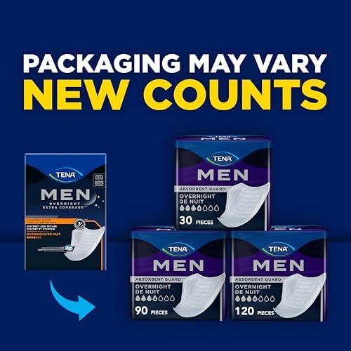 Tena Men Overnight Guards, Incontinence Pads for Men, 30 ct