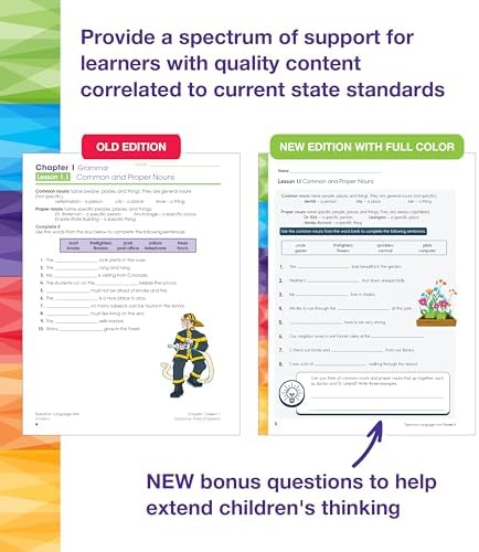 Spectrum Language Arts 5th Grade Workbook, ELA Books for Kids Ages 10-11 Covering Parts of Speech, Vocabulary, English Grammar, Sentence Structure, and More, Classroom or Homeschool Curriculum