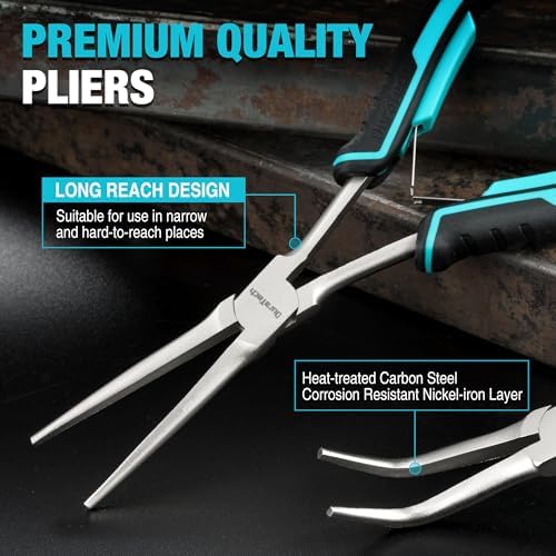 DURATECH 2PCS 7" Long Reach Needle Nose Pliers Set