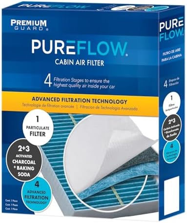 PUREFLOW PC99594X Cabin Air Filter | Fits 2022-2026 Hyundai Tucson 1.6L, 2.5L, Santa Cruz 2.5L, Elantra N 2.0L; 2021-2026 Elantra 1.6L, 2.0L; 2022-2024 Ioniq 5, Kia EV6