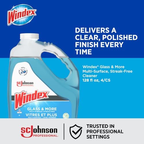 SC Johnson Professional Windex Glass Cleaner Refill, 1 Gallon, 4 Count
