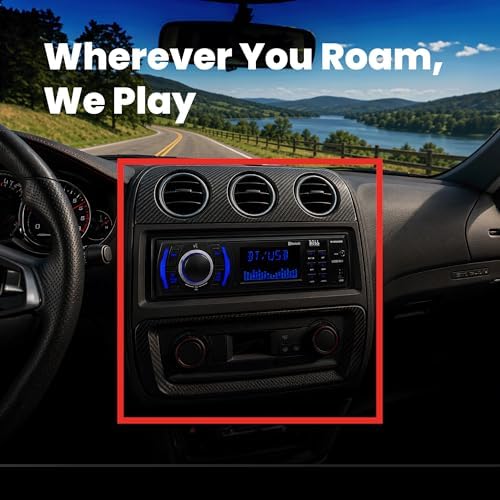 BOSS Audio Systems 616UAB Single DIN Bluetooth Car Stereo, No DVD, USB