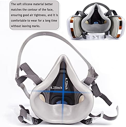 Reusable Half Face Cover Set, Half Face Respirаtor, Personal Protective Equipment Filter for Painting, Decorating Carpentry, Welding, Metal Cutting, Same Scene as 6000 6200 7000 FF-400 (Medium)