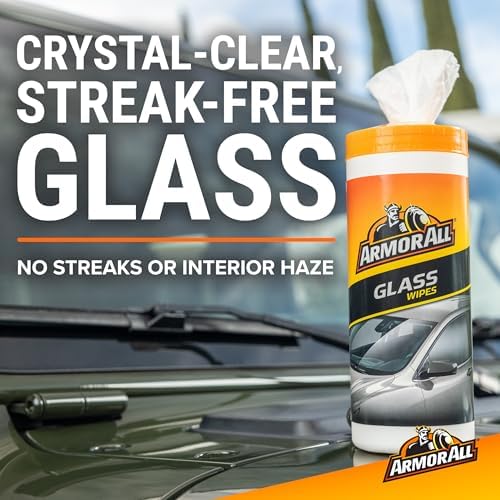 Armor All Car Glass Wipes, Auto Glass Cleaner, 90 Count