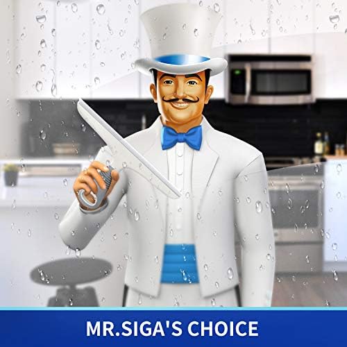 MR.SIGA Silicone Squeegee for Shower Doors, 25 cm/10 inch, White & Gray