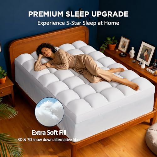Queen Size Dual Layer 4 Inch Memory Foam Mattress Topper