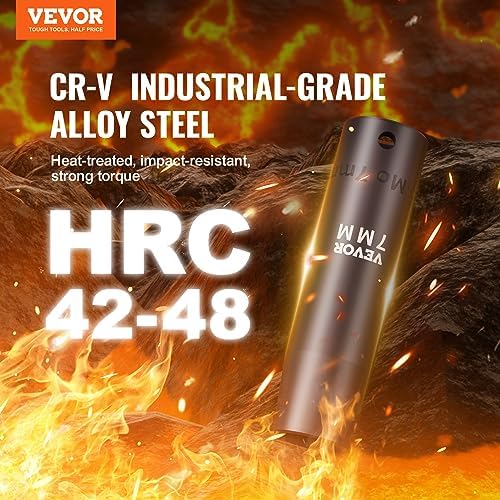 VEVOR 1/2" Drive Impact Socket Set 65 Piece, 3/8" to 1-1/4" and 10-24mm