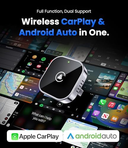 Teeran 2 in 1 Wireless CarPlay and Android Auto Adapter