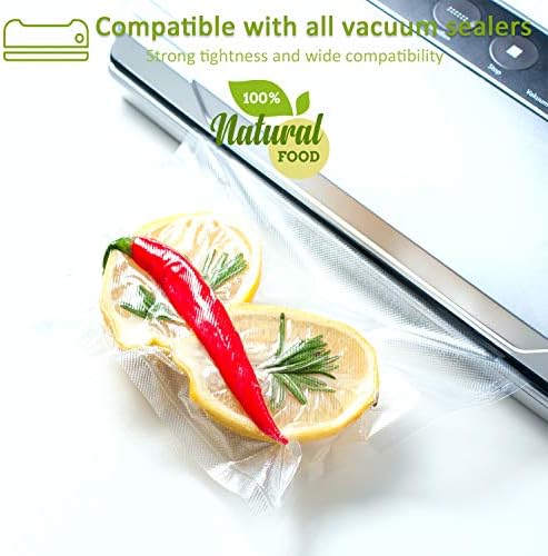 POTANE 6 Pack 11"x20'(3Rolls) and 8"x20' (3Rolls)Thickened Vacuum Sealer Bags , Smell-Proof, Puncture Prevention, Heavy duty for POTANE, Food Saver, Great for Vacuum storage,Meal Prep or Sous Vide