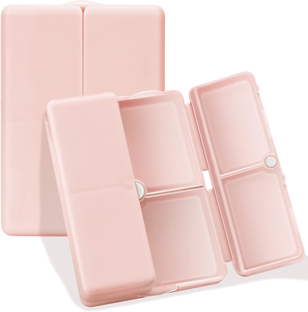 FYY Travel Pill Organizer, 7 Compartments Small Pill Box Medicine Case-Pink