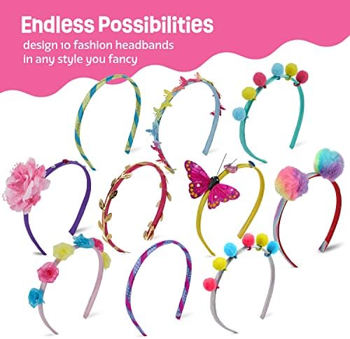 Pretty Me Headband Making Kit for Girls - Arts & Crafts Easter Gift - Make Your Own Fashion Headbands for Kids - DIY Hair Accessories - Gift for Ages 5-12 Year Old Girl - Little Kids Art & Craft Gifts