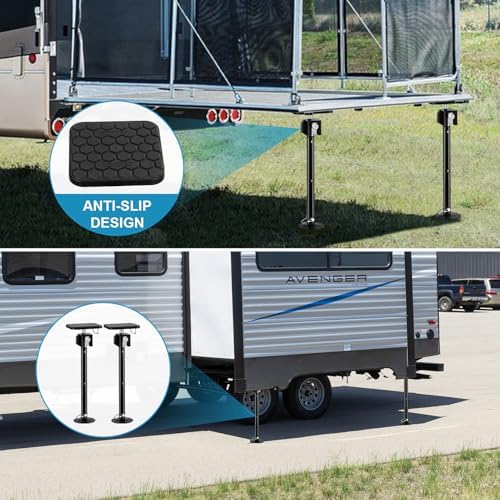 Kohree RV Slide Out Supports Jack, with Flat Top Support Block, Set of 2