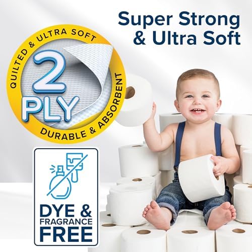 Camco Marine & RV Toilet Paper — 2-Ply — Septic Safe — Dissolves Fast — Dye & Fragrance Free — 4-Rolls (500 Sheets Per Roll) (40274)