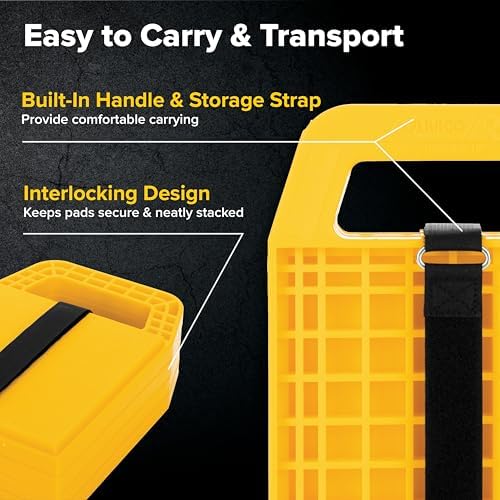 Camco RV Stabilizing Jack Pads - 4-Pack - Made in the USA