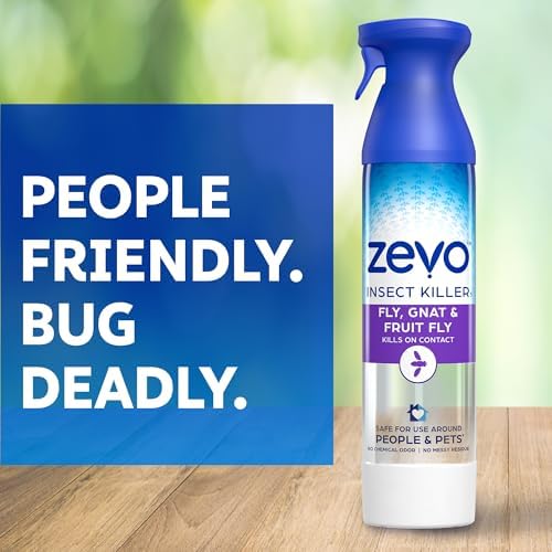 Zevo Flying Insect Bug Aerosol Spray, Kills Flies & Fruit Flies, 3 Bottles