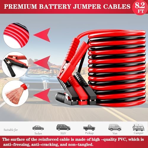 LIANXIN Car Roadside Emergency Kit,with Jumper Cables Car Safety Kits