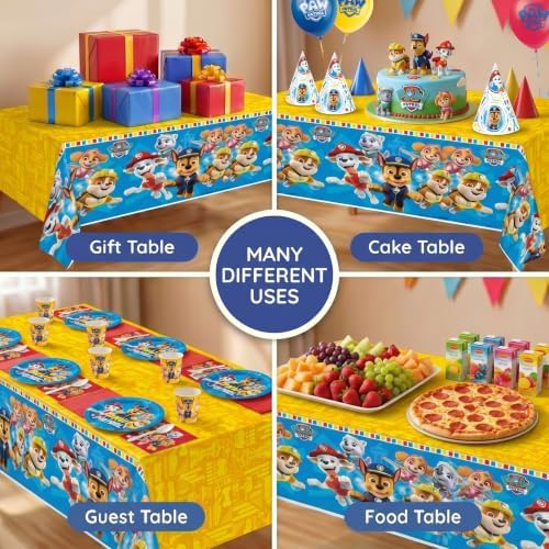 Paw Patrol Tablecloth 2-Pack - Paw Patrol Birthday Decorations for Party