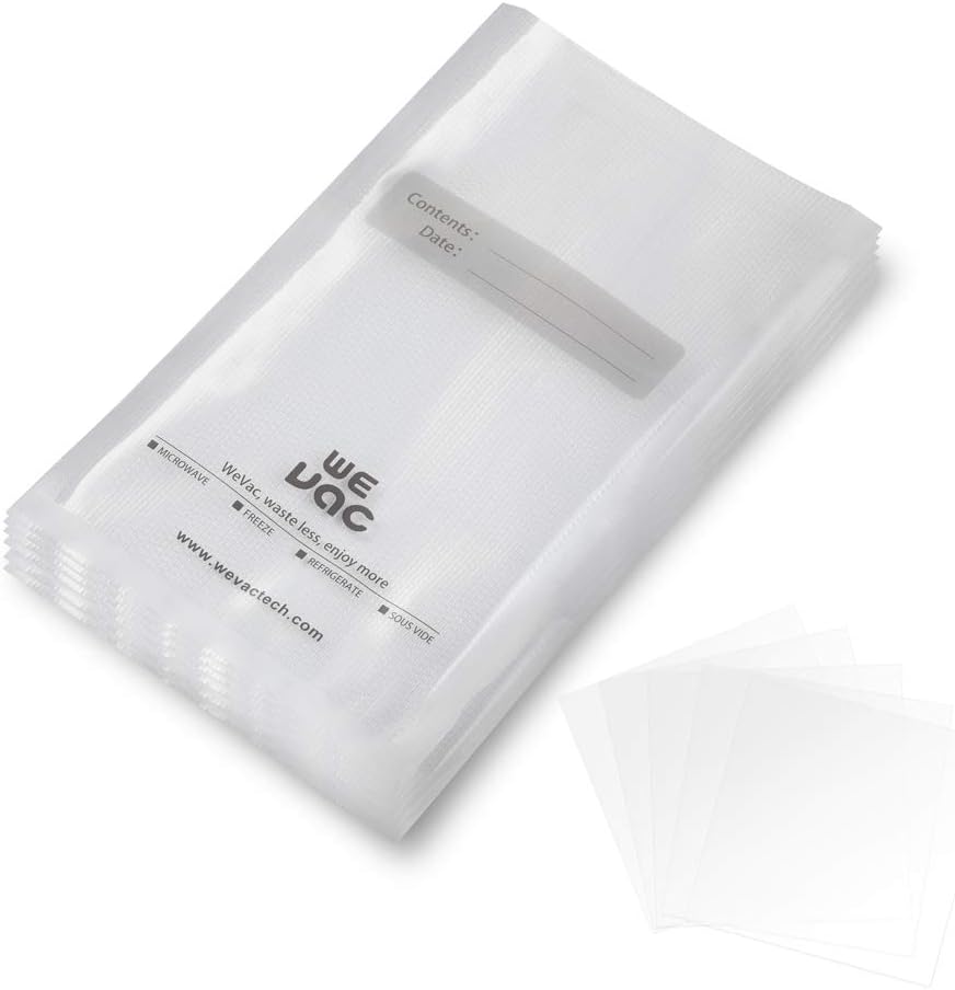 Wevac Vacuum Sealer Bags 8x12" 100 Quart for Food Saver Vacuum Seal machine