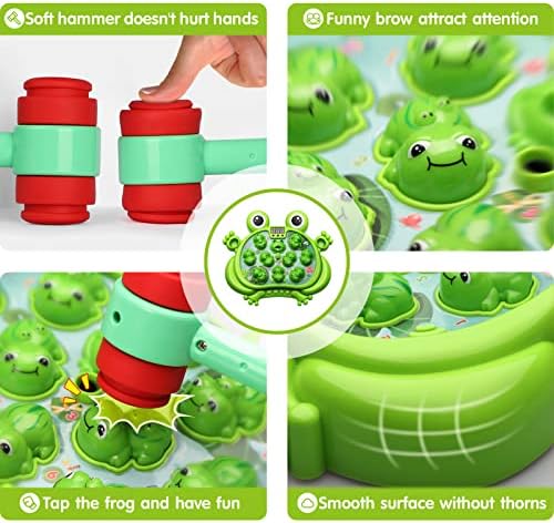 HopeRock Toys for 2 3 4 5 Year Old Boy, Whack A Frog Game, Toddler Boy Toy