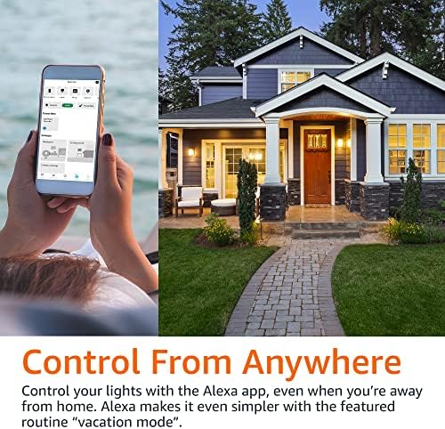 Amazon Basics Smart A19 LED Light Bulb, Color Changing, 9W (60W Equivalent), 800LM, Works with Alexa Only, WiFi 2.4 GHz, No Hub Required, Mood Lighting, Energy Efficient, 1-Pack