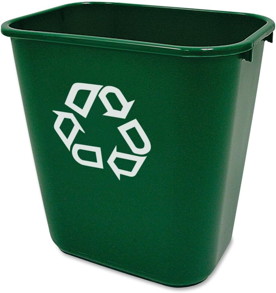 Rubbermaid Commercial Products Deskside Wastebasket/Trash Can, 10.25-Gallon/41-Quart, Gray, Plastic, Garbage Can for Home/Office, Fits Under Desk/Sink/Cabinet