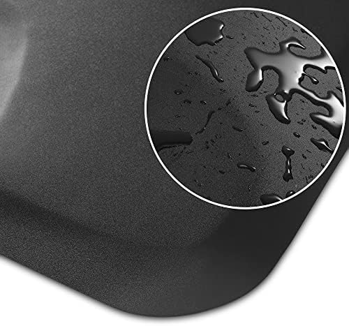 Saloniture 3 ft. x 5 ft. Salon & Barber Shop Chair Anti-Fatigue Floor Mat - Black Rectangle - 1/2 in. Thick