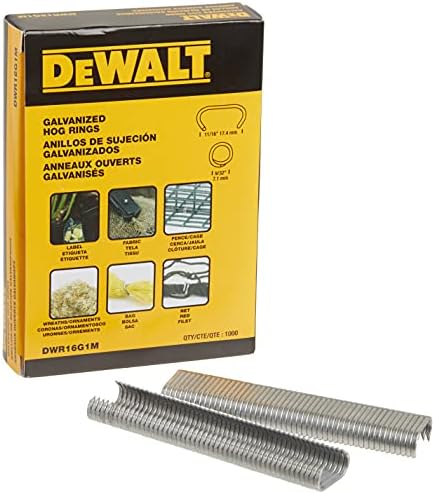 DEWALT Hog Ring Pliers Kit, Includes Pliers and 1000 Ring Pack (P7DW)