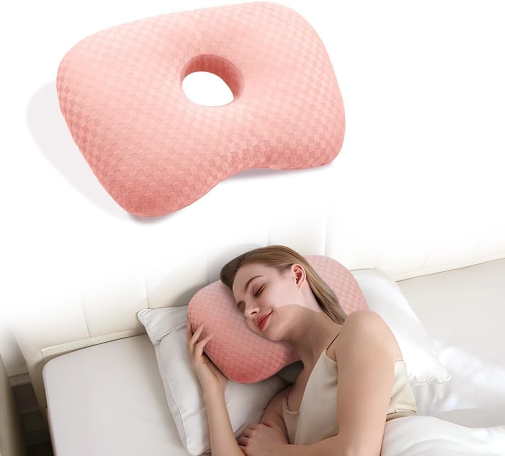 Ear Piercing Pillow with Hole for CNH & Ear Pain Side Sleepers