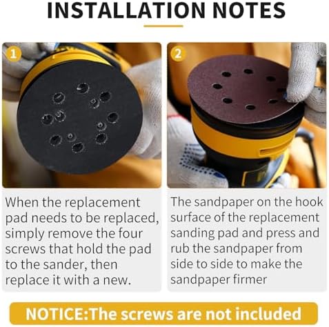 Orbital Sander Pad Replacement for Dewalt, 2 Pack
