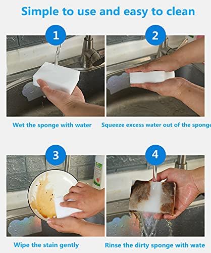 Magic Sponges Eraser,10 Pack Melamine Sponge Bulk,2X Density,Long Lasting