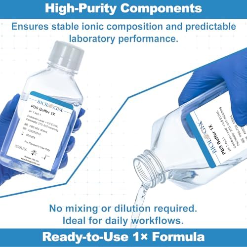 PBS Buffer 1X, Phosphate Buffered Saline Solution, 500mL