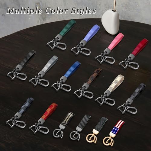 OHKYOOT Leather Car Keychain for Home Car Keys