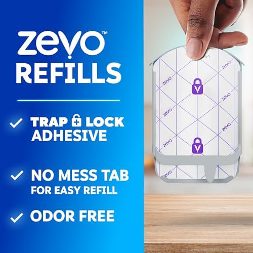 Zevo Flying Insect Trap Refill Cartridges for Fruit Flies & Gnats, 4 Count