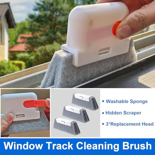 XANGNIER Window Track Cleaning Tools,Window Sill Cleaner Tool Kit,10 Pcs