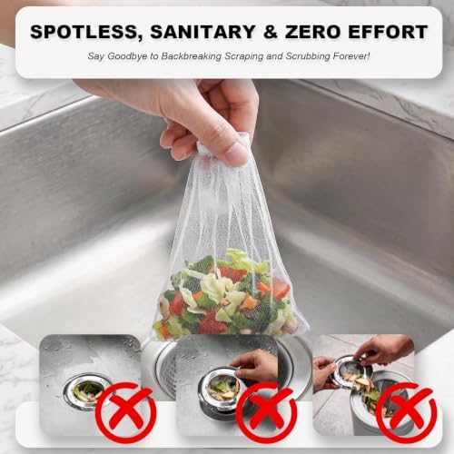 WYIRONG 250 Pack Disposable Drain Covers, Disposable Mesh Sink Strainer Pouches for Sourdough, One Use Sourdough Drain Catcher Mesh Cover Nets for Kitchen Sink, Strainer Pouches Kitchen and Bathroom