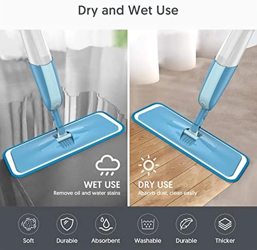 Washable Microfiber Mop Pads for Swiffer PowerMop: Wet Mop Refills 7 Pack