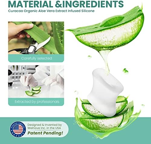 Welnove 12-Pack Gel Toe Separators – Bunion Pads – Toe Spacers for Straightening Overlapping Toes for Men and Women - Transparent