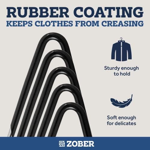 Zober Open Ended Pants Hangers, Metal Clothes Hangers for Jeans, 20 Pack