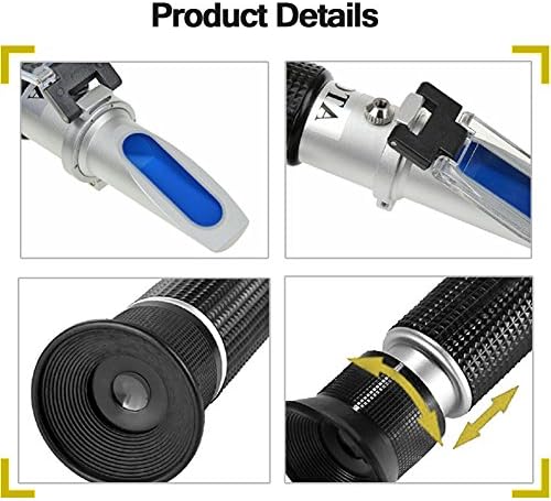 aichose Brix Refractometer with ATC, Dual Scale - Specific Gravity & Brix, Hydrometer in Wine Making and Beer Brewing, Homebrew Kit