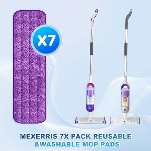 Washable Microfiber Mop Pads for Swiffer PowerMop: Wet Mop Refills 7 Pack
